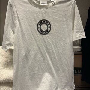 Burberry White Logo Short Sleeve Tee